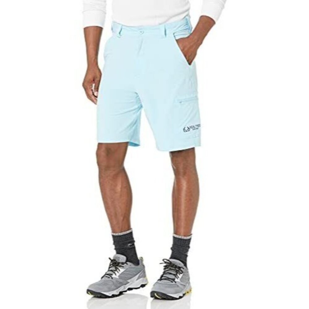 Staghorn Realtree Fishing Camo Lined Short, Crystal Blue, Size XXL